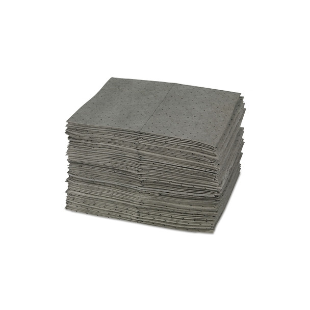 MAXX® Enhanced General Purpose Absorbent, Absorbs 25 gal, 15 in W x 19 in L, Medium Weight, Perforated, 1-Ply, Pad