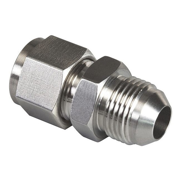 Brennan Industries Strt,StainlessSteel,Comp.1/4in,Flared N2402-04-04-SS