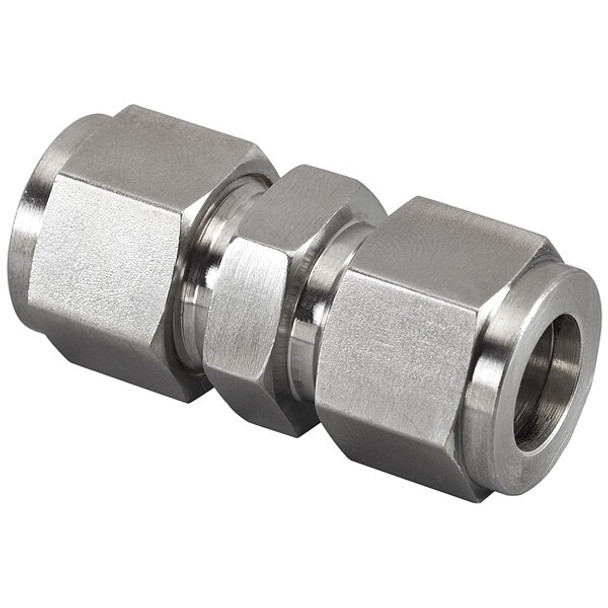 Brennan Industries Strt, SS, Comp. 1/2 in, Comp. 5/8 in N2403-08-08-SS