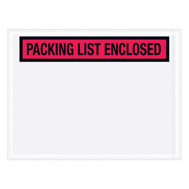 Manufacturer Varies Packing List Envelopes, Red, PK1000 PL451