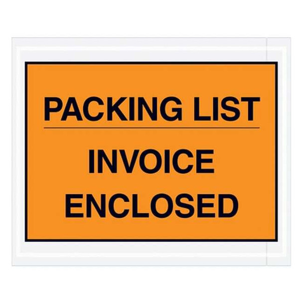 Manufacturer Varies Packing List Envelopes, Orange, PK1000 PL417
