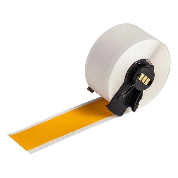 Brady ContinuousLabelStock,Yellow,Gloss,1inW M6C-1000-439-YL