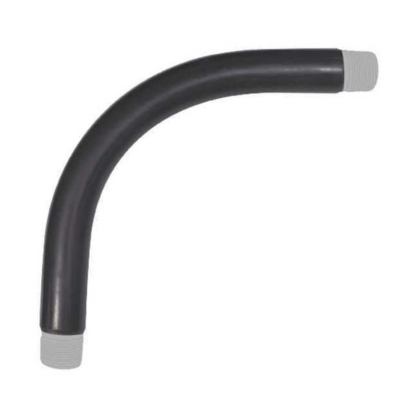 Calbond RMC 90 Deg Elbow, 3/4 in, Threaded, Steel, PVC Coated, Black PV0790EL00