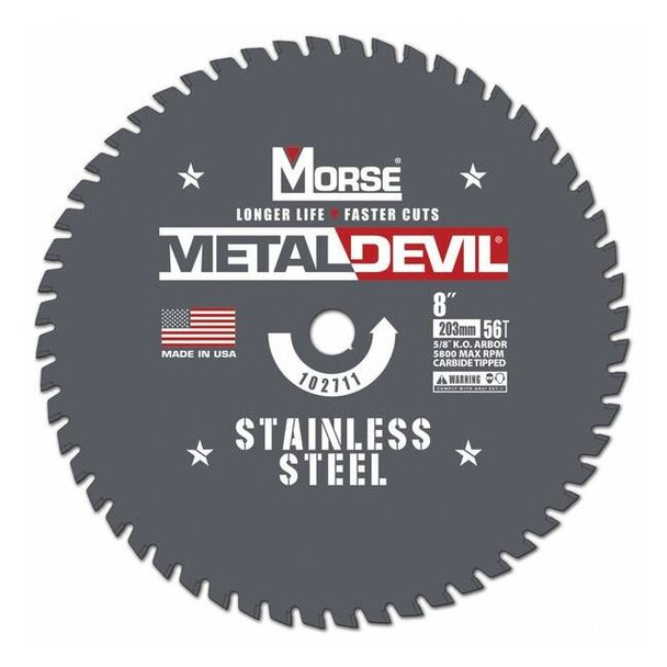 Morse CircularSawBlade,Carbide,Dia:8 102711-WWG