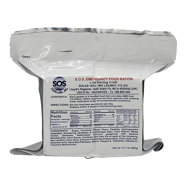 First Aid Only Emergency Food Ration Packet,17.7 oz 805958