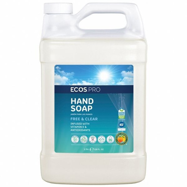 Ecos Pro Hand Soap, Biodegradable, Fragrance Free, 4 PK PL9663/04