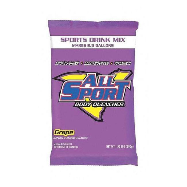 All Sport Sports Drink Mix,Grape Flavor,PK32 10124809