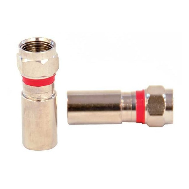 Dolphin Components Cable Coupler,F-Type/Male,RG6 Coax,PK10 DC-CF6G