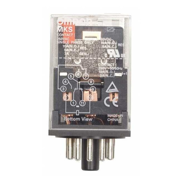 Omron Plug-In, General Purpose Relay, Octal, 10 A, 8 Pins, Plug-in MKS2PAC120