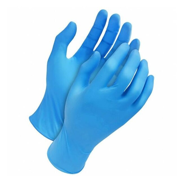 Disposable Gloves, 5 mil Palm, Tripolymer, Powder-Free, M, 100 PK, Blue