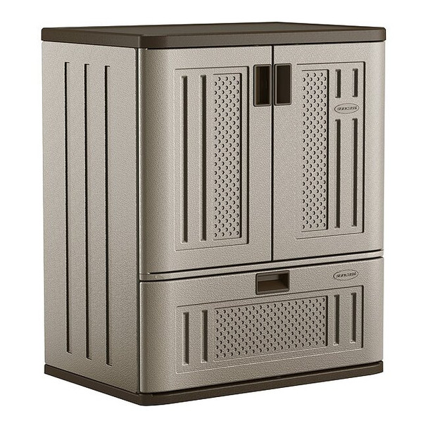 Suncast Plastic Storage Cabinet,20"x36",Platinun BMC3601