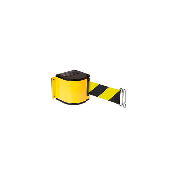 Lavi Industries Warehouse Retractable Belt Barrier Yellow Case W/18' Black/Yello