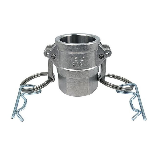 Cam and Groove Coupling, 3/4", 316 SS, Fitting Type: FNPT