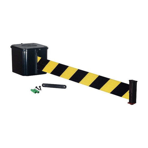 Retracta-Belt Wall Barrier, 20ft Black/Yellow Belt WM412SB20-BYD-RE