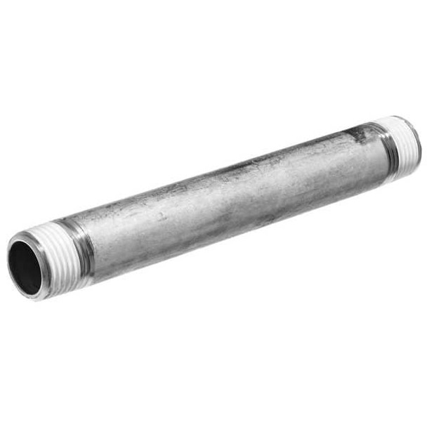 Manufacturer Varies Nipple,Schedule 40,17/64" ID,304 SS,2" L ZUSA-PF-1367