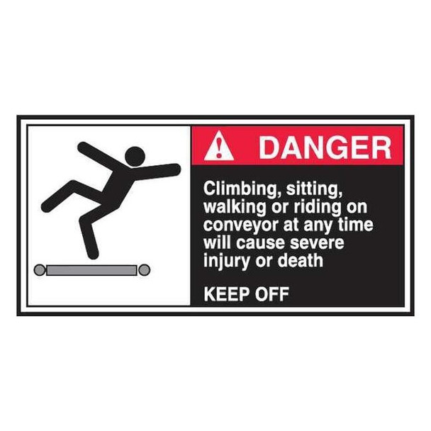 CEMA Label, 2 1/2 in Height, 5 in Width, Vinyl, Horizontal Rectangle, English