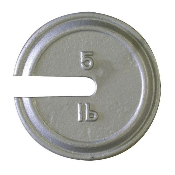 Rice Lake Weighing Systems Calibration Weight,Cast Iron,5lb,Slotted 12852