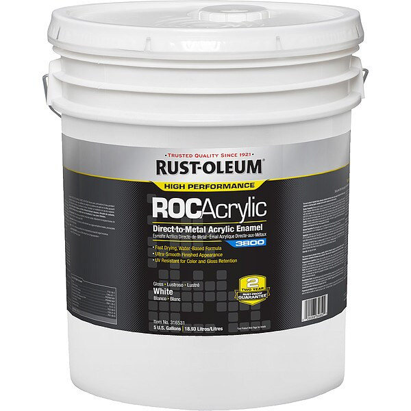 Rust-Oleum Acrylic Enamel Coating,White,5 gal. 316531