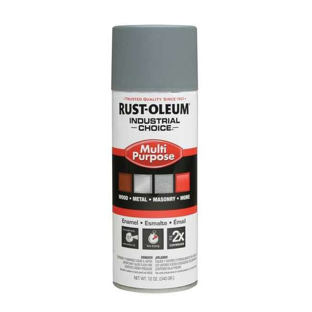 Rust-Oleum Spray Primer, Gray, Flat, Solvent, 12 oz 1680830V
