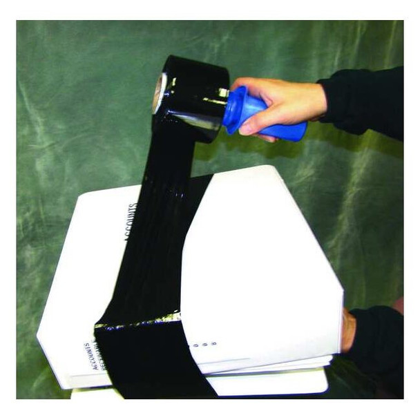 Stretch Wrap, 3" W x 1000 ft. L, 80 ga, Cast Style, Black, Standard Duty
