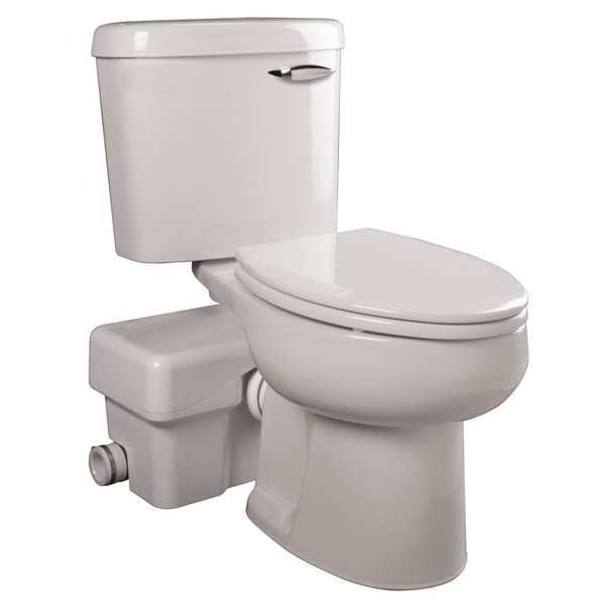 Liberty Pumps Macerating Toilet,Floor w/ Back Outlet AscentII-ESW Liberty Pumps Macerating Toilet,Floor w/ Back Outlet AscentII-ESW