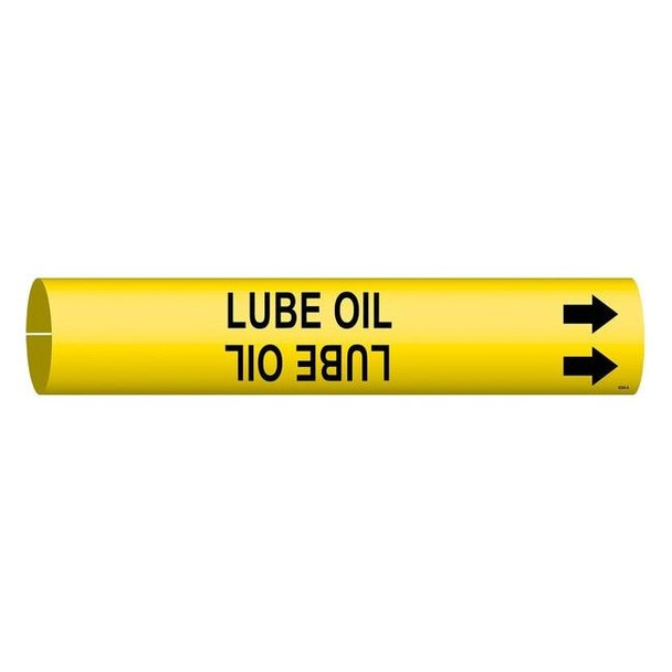 Brady Pipe Marker,Lube Oil,Yel,3/4 to 1-3/8 In 4244-A