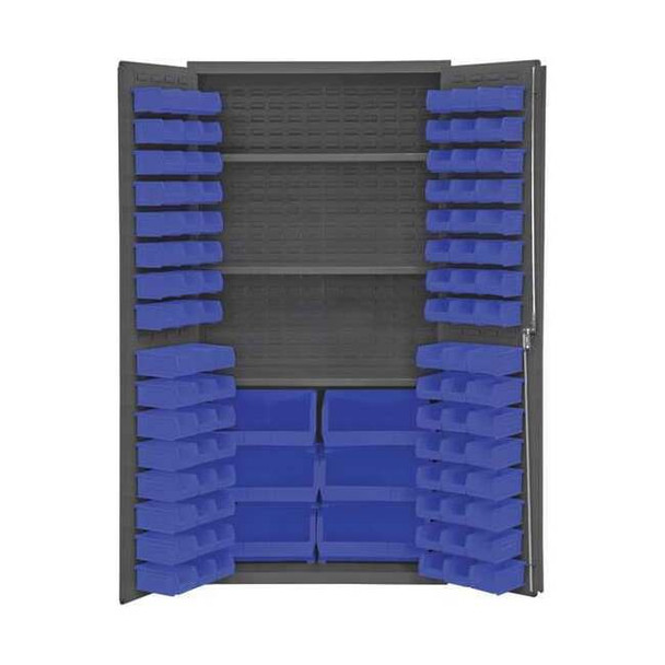 Heavy Duty Bin Cabinet, 36 in W, 72 in H, 24" D, 102 Bins