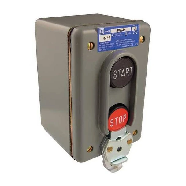 Square D ControlStation,Dead-End,2Buttons,Blk/Red 9001BW241