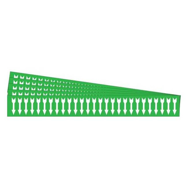 Brady Pipe Marker, Adhesive, White, (Arrow), PK5, 91884-PK 91884-PK
