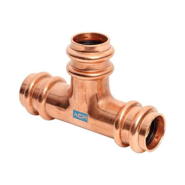 Streamline Tee, Copper, Press-fit 1 1/8" RP04048