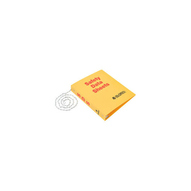 Global Industrial English 3 Ring Safety Data Sheet Binder 2'' Rings With Chain