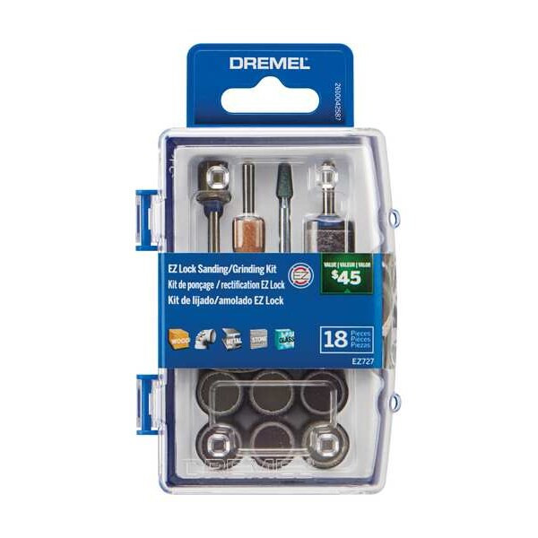 Dremel RotaryToolAccessoryKit,18pcs,w/Case EZ727-01