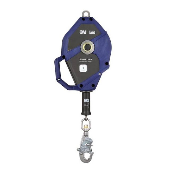Smart Lock Self Retracting Lifeline, 40 ft Length, Carabiner, Steel, 1 Leg(s)