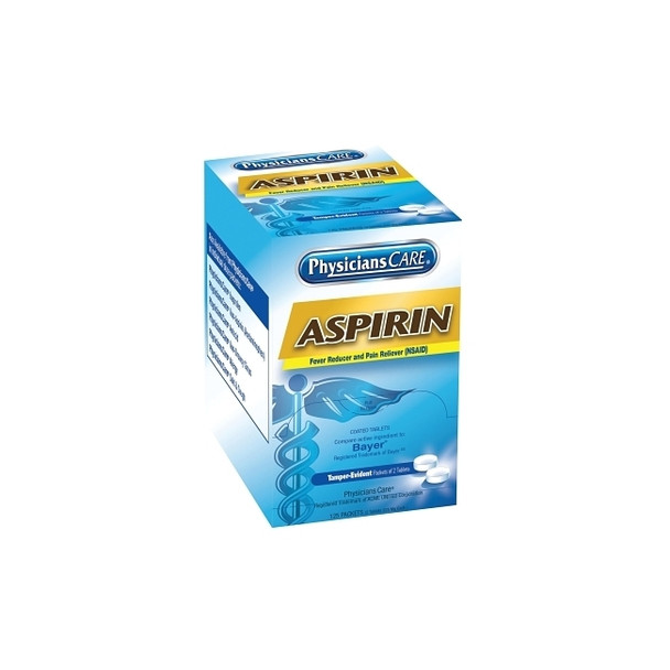 PhysiciansCare® Aspirin, 325 mg, 2 pk/125 pk per Box