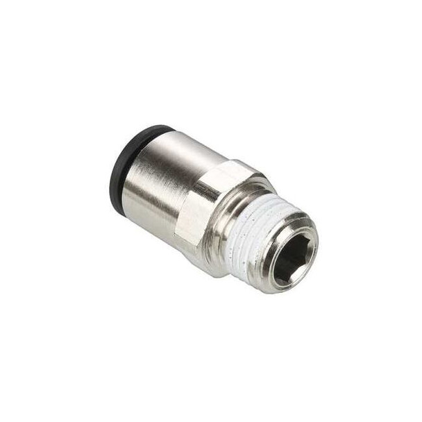 Legris Metric Push-to-Connect Fitting, Brass, Silver 3175 10 17