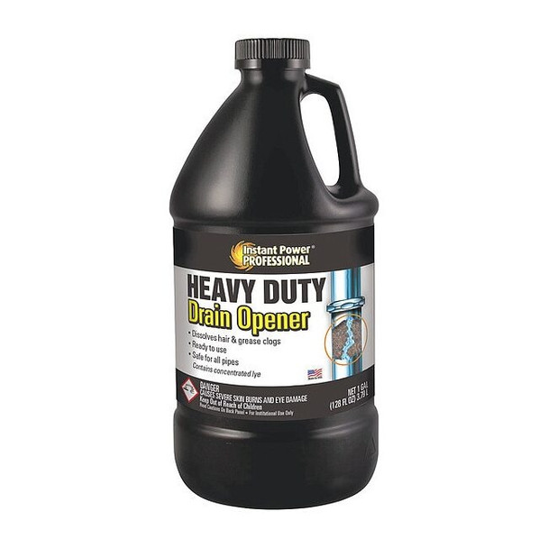 Instant Power Professional Heavy-Duty Drain Opener,Jug,1gal,Liq,PK3 8876