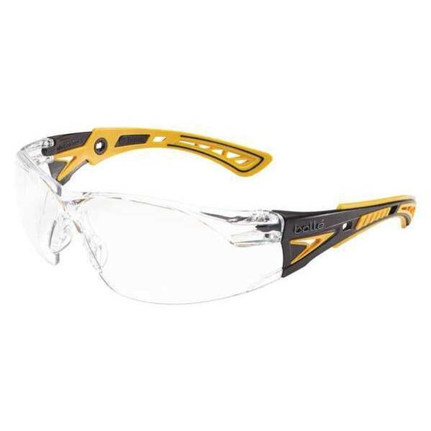 Bolle Safety SafetyGlasses,Clear,Platinum,Blk/Ylw 40243 Bolle Safety SafetyGlasses,Clear,Platinum,Blk/Ylw 40243