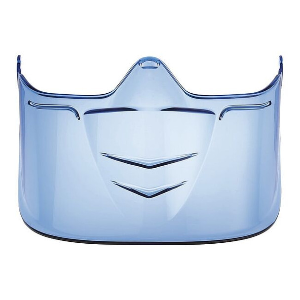 Safety Goggle Attachable Face Shield, Blue Visor, 3 1/2 in Height