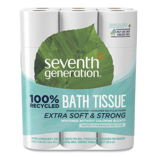 Seventh Generation Recycled Bathroom Tissue,2P,PK24 SEV 13738 Seventh Generation Recycled Bathroom Tissue,2P,PK24 SEV 13738