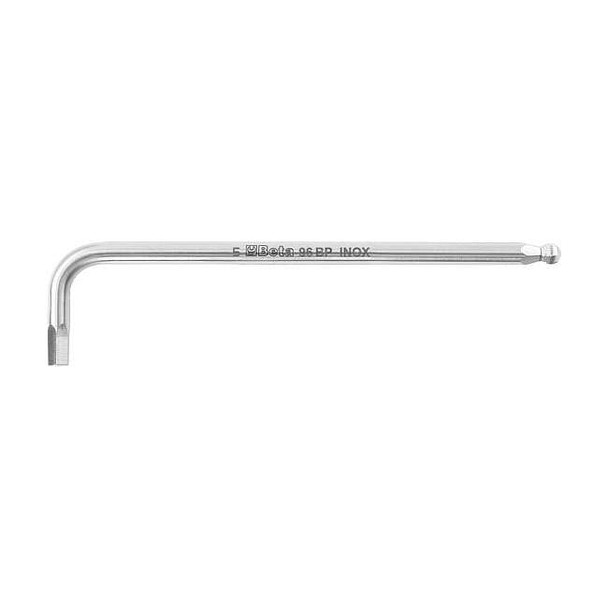 Metric Plain Ball Hex Key Hex Key, 4 mm Tip Size, 4 1/4 in Long, 1 1/8 in Short