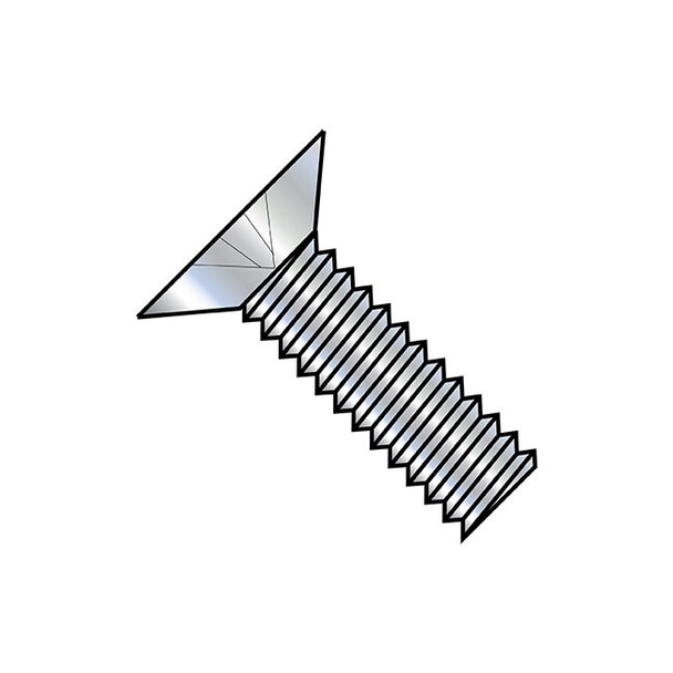 #10-32 x 1-1/4 in Phillips Flat Machine Screw, Zinc Plated Steel, 4000 PK