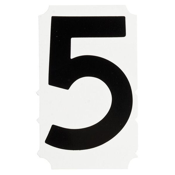 Brady NumberLabel,1-3/4inH,7/8inW,PK10 5010-5