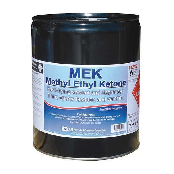 Rae 5 gal MEK Paint Thinner Reducer Solvent, Clear, Solvent Base S-41CN
