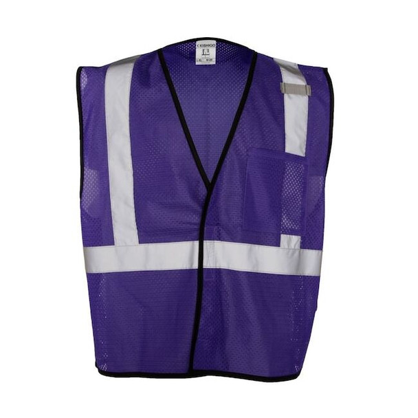 Kishigo High-Visibility Vest,Purple,2XL/3XL B129-2X-3X
