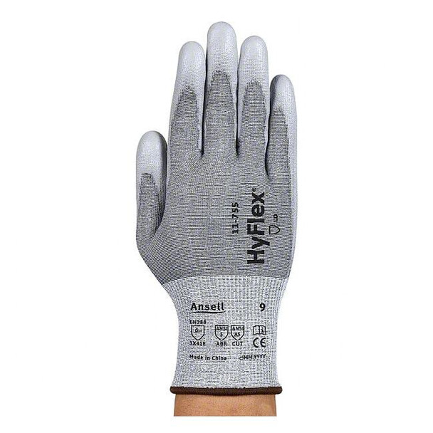 Ansell Cut Resistant Gloves, Cut Level A5 ,Polyurethane ,Sandy ,M 1 PR 11-755VP