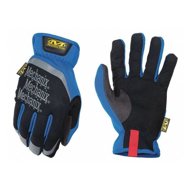 FastFit(R) Mechanics Gloves, Synthetic Leather Palm, TrekDry Back, 10, Blue
