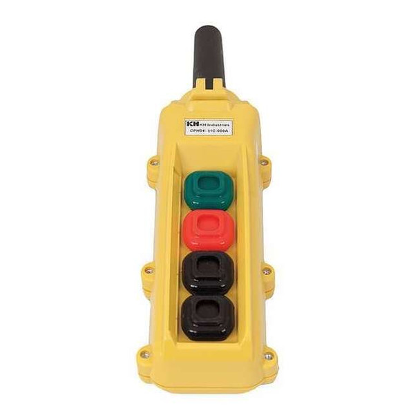 Kh Industries PendantCntrlStation,DeadEnd,4Buttn,Ylw CPH04-B1C-000A