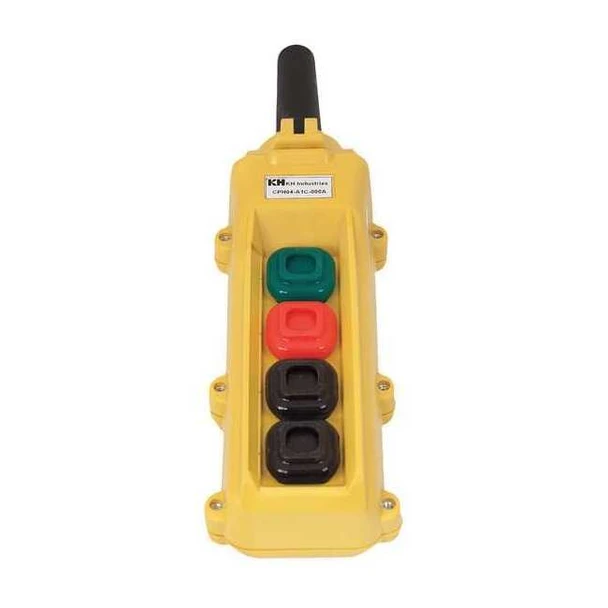 Kh Industries PendantCntrlStation,DeadEnd,4Buttn,Ylw CPH04-A1C-000A