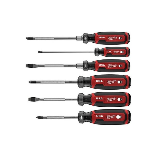 Milwaukee Tool 6PC Cushion Grip Screwdriver Set (USA) MT200-6
