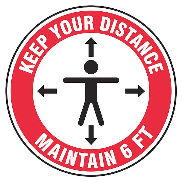 Manufacturer Varies Floor Sign, 12 in H, 12 in W, Vinyl, English, MFS345 MFS345